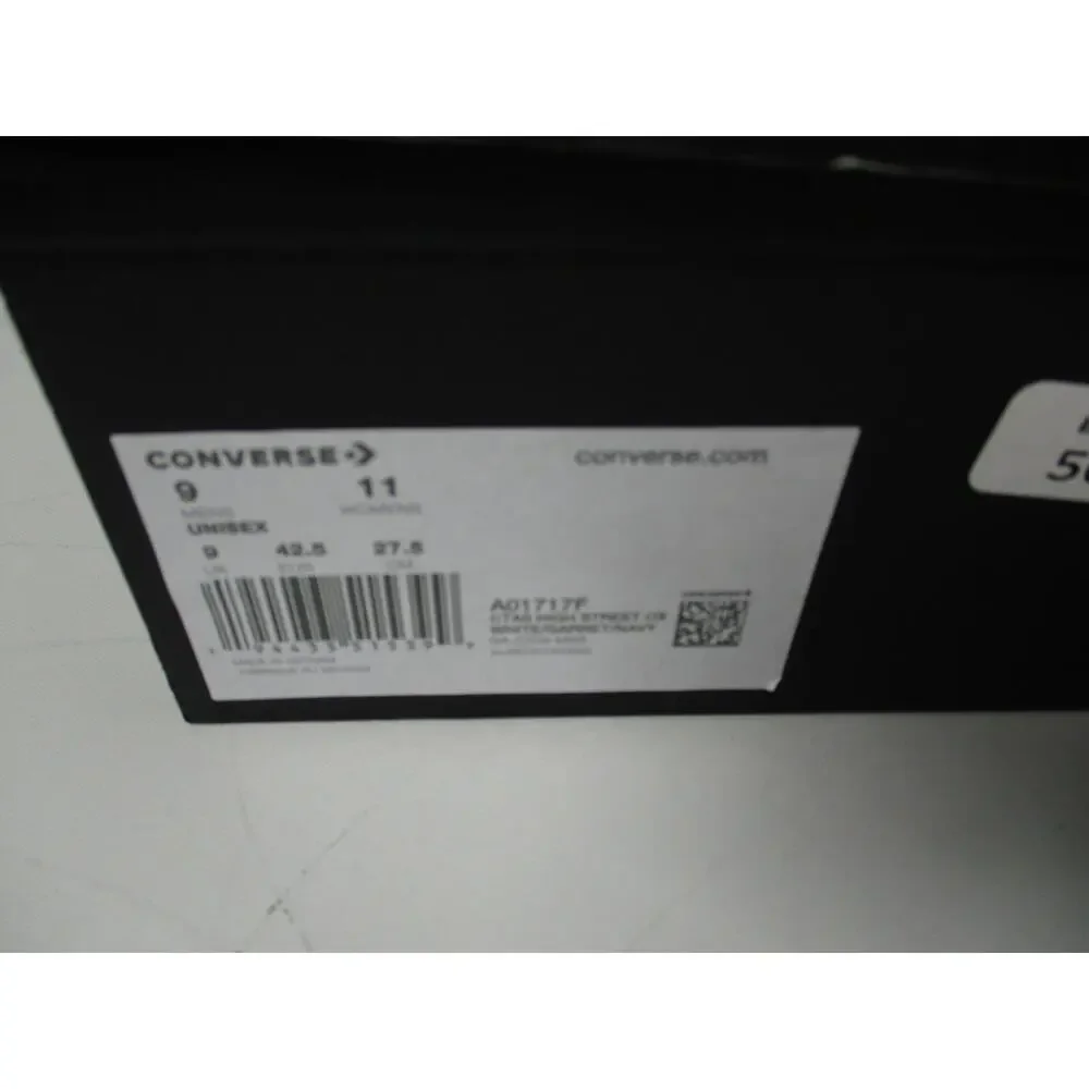 Converse CTAS High Street OX Low Shoes White Canvas Mens Sz 9 Womens Sz 11